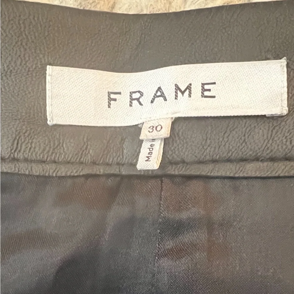 Frame Lamb Leather Mini Skirt Women’s - Picture 4 of 8